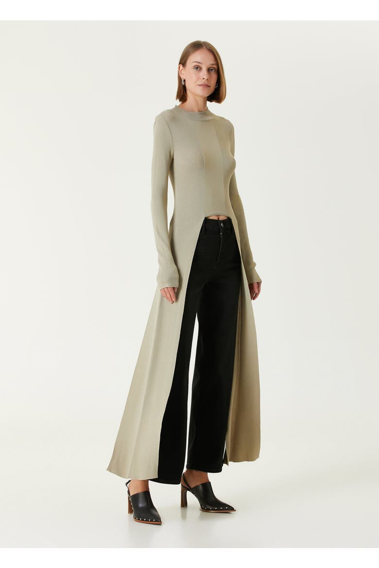 Tailed Knit Top, Alternate, color, beige