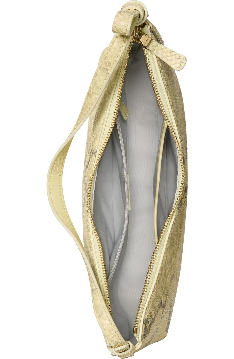 Kate Spade New York loop snakeskin-embossed leather shoulder bag, Alternate, color,