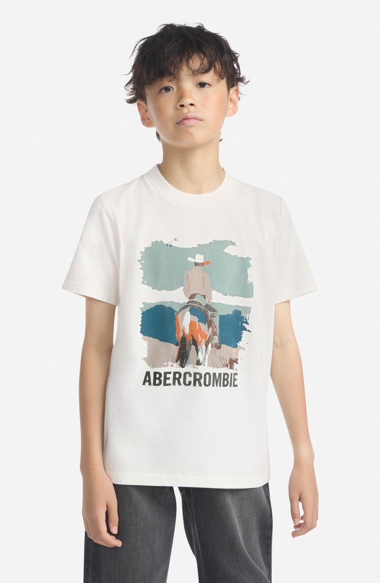 abercrombie kids Kids' Back Trail Cotton Graphic T-Shirt, Alternate, color, Jet Stream