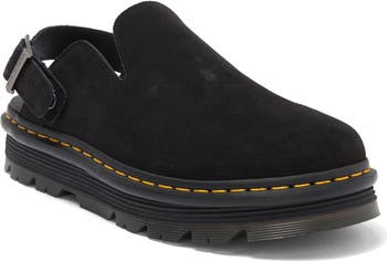 Zebzag Suede Casual Slingback Platform Mules in Black | Dr