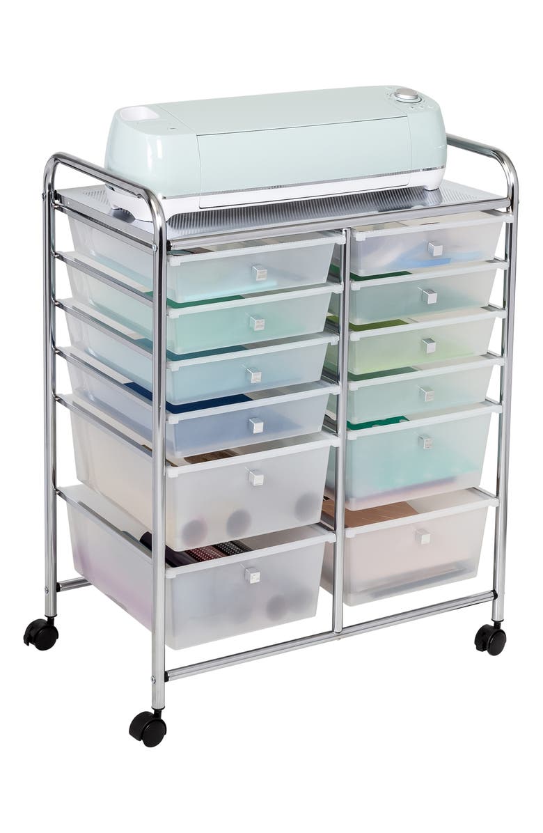 HONEY-CAN-DO 12-Drawer Rolling Storage Cart, Alternate, color,
