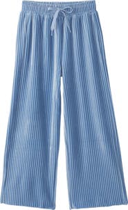 Hatley Kids' Pleated Velour Wide Leg Pants