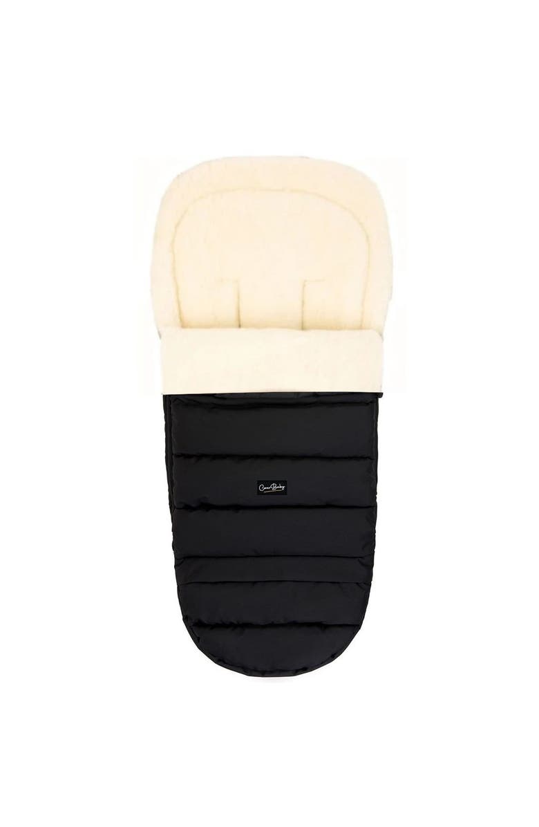 Cover Baby LLC Arctic Organic Wool Adjustable Footmuff, Main, color, Black
