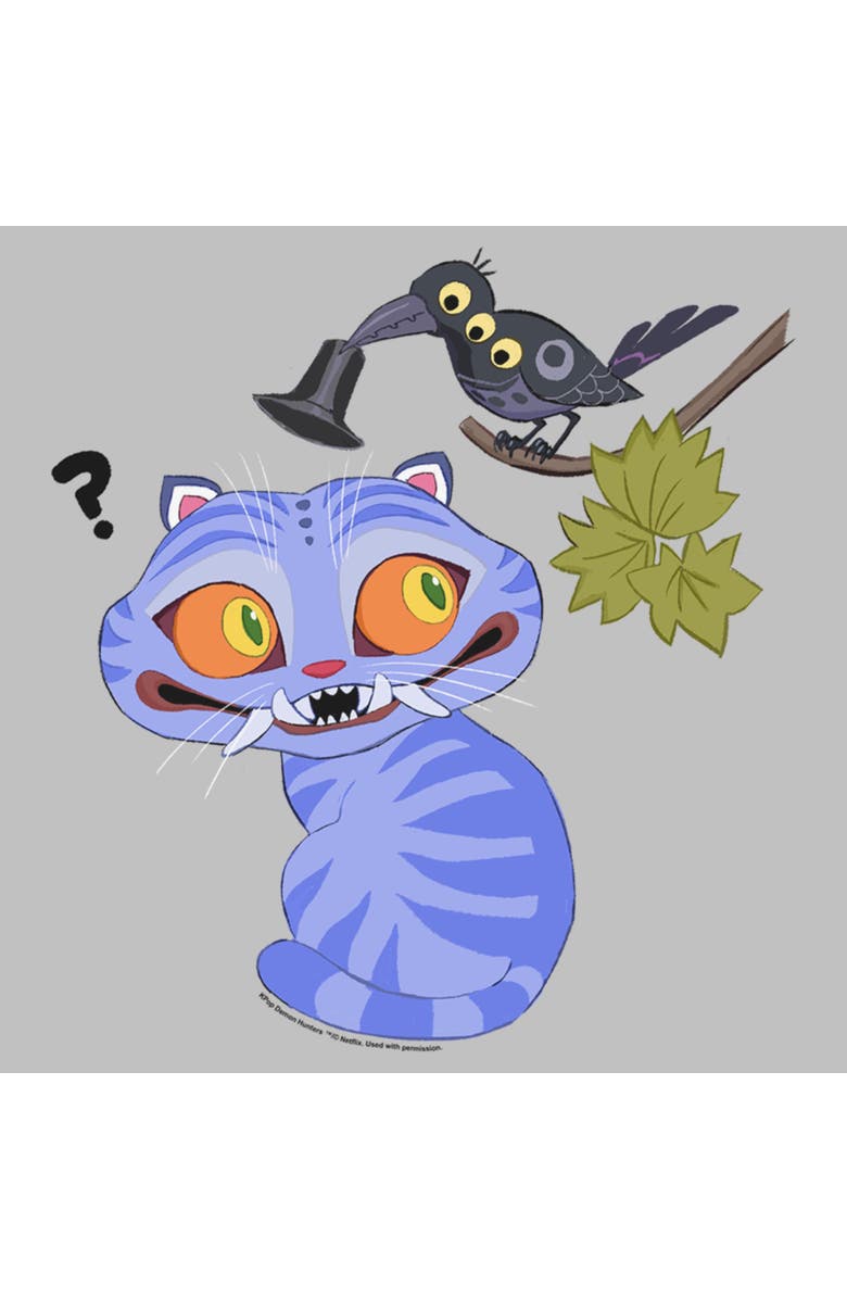 KPop Demon Hunters Women's KPop Demon Hunters Derpy And Magpie  Graphic T-Shirt, Alternate, color, Athletic Heather