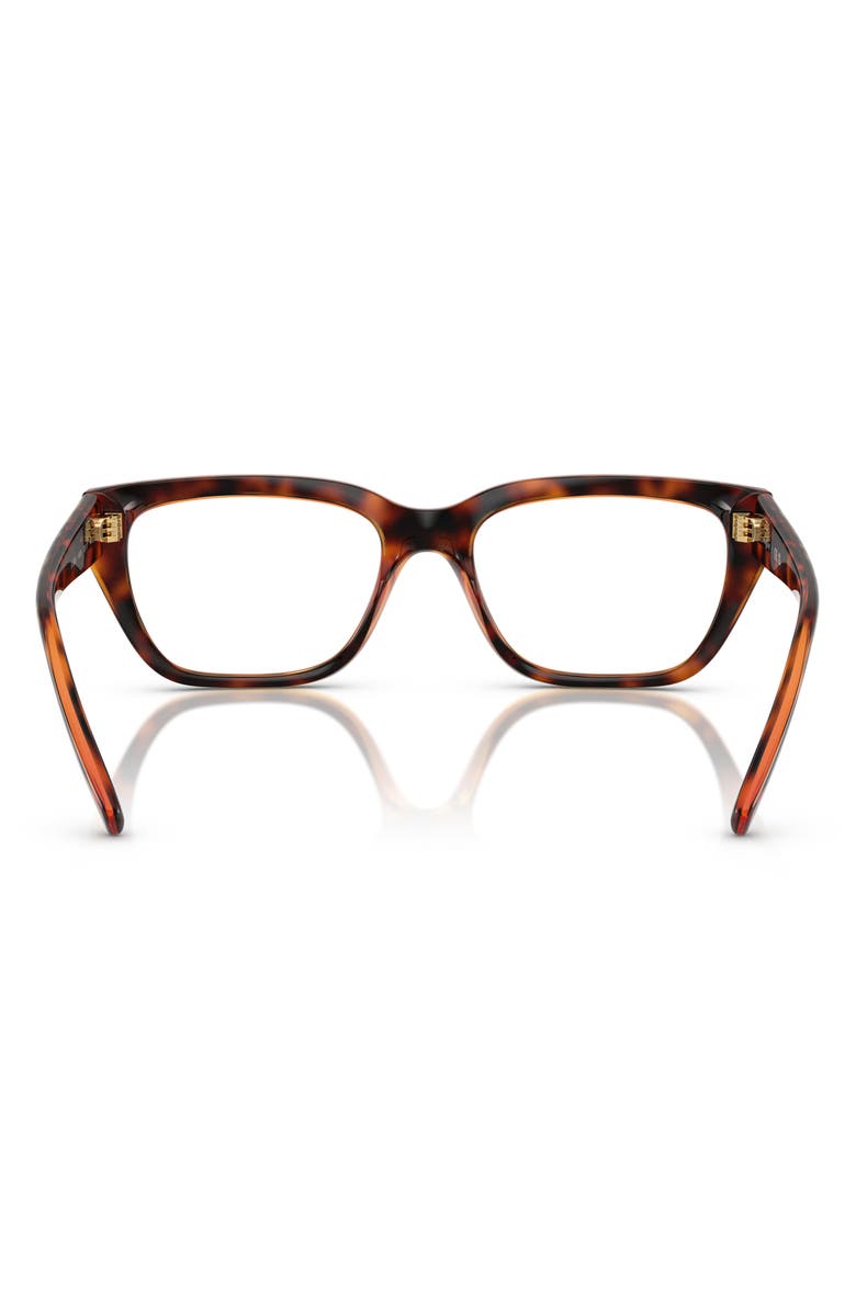 VOGUE 51mm Pillow Optical Glasses, Alternate, color, Dark Havana