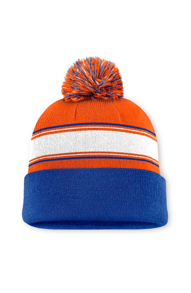 TOP OF THE WORLD Men's Top of the World Orange/Royal Florida Gators Ambient Cuffed Knit Hat with Pom, Alternate, color, Orange