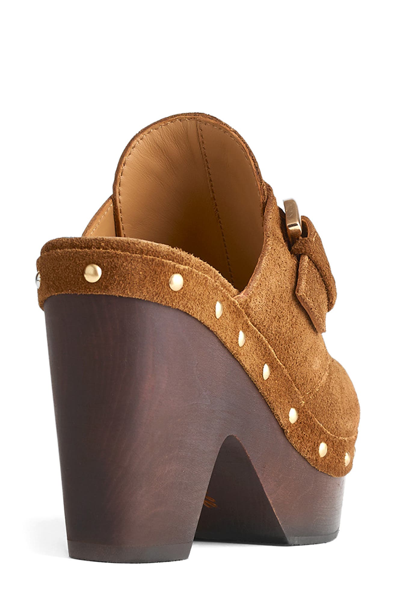 Madewell The Wes Buckle Strap Clog, Alternate, color, Dried Acorn