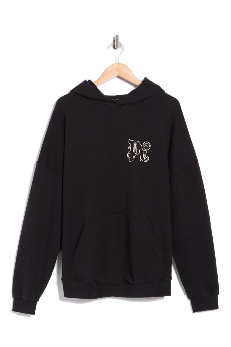 Graphic Hoodie, Alternate, color, BLACK/BEIGE