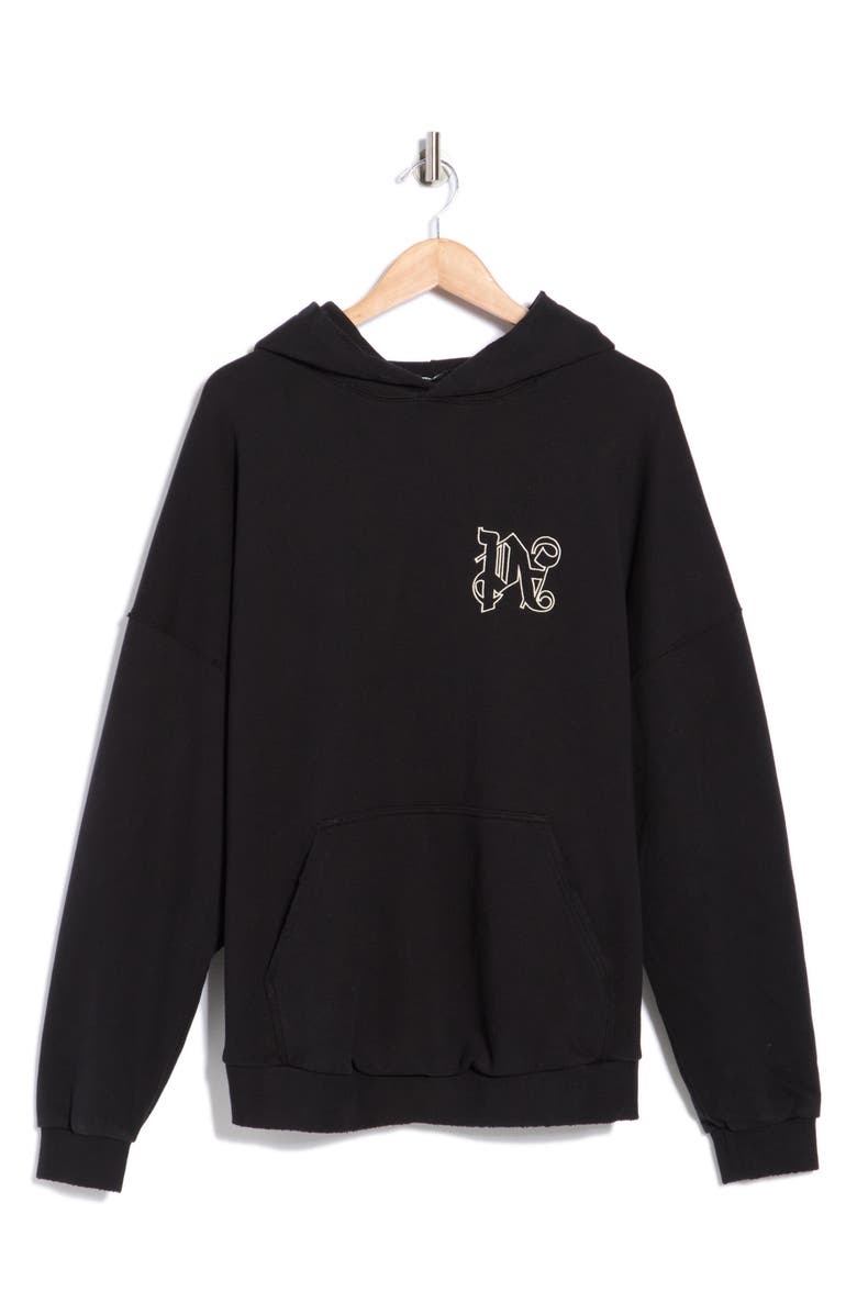 Palm Angels Graphic Hoodie, Main, color, Black/Beige