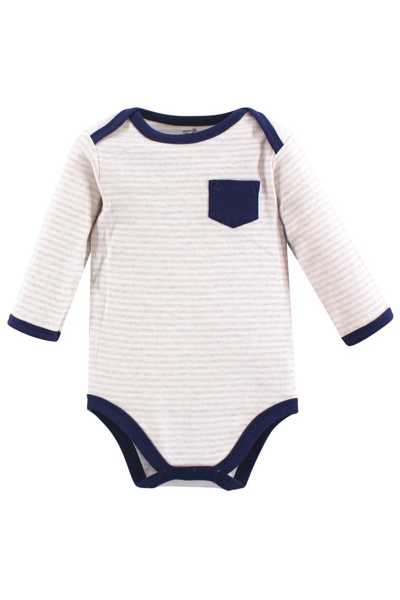 Organic Cotton Long-sleeve Bodysuits, Alternate, color, Hedgehog