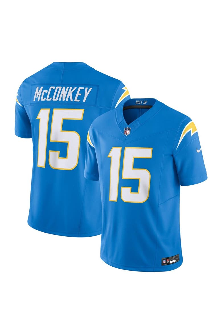 Men's Nike Ladd McConkey Powder Blue Los Angeles Chargers Team Vapor F.U.S.E. Limited Jersey, Alternate, color, Powder Blue