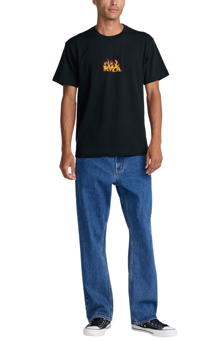 RVCA Spanky Fuego Cotton Graphic T-Shirt, Alternate, color, Black