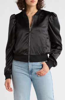 Tart Amma Crop Satin Bomber Jacket