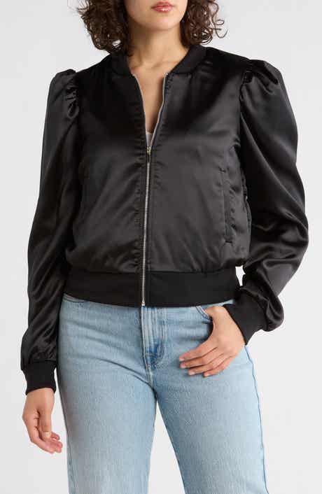 Tart Amma Crop Satin Bomber Jacket
