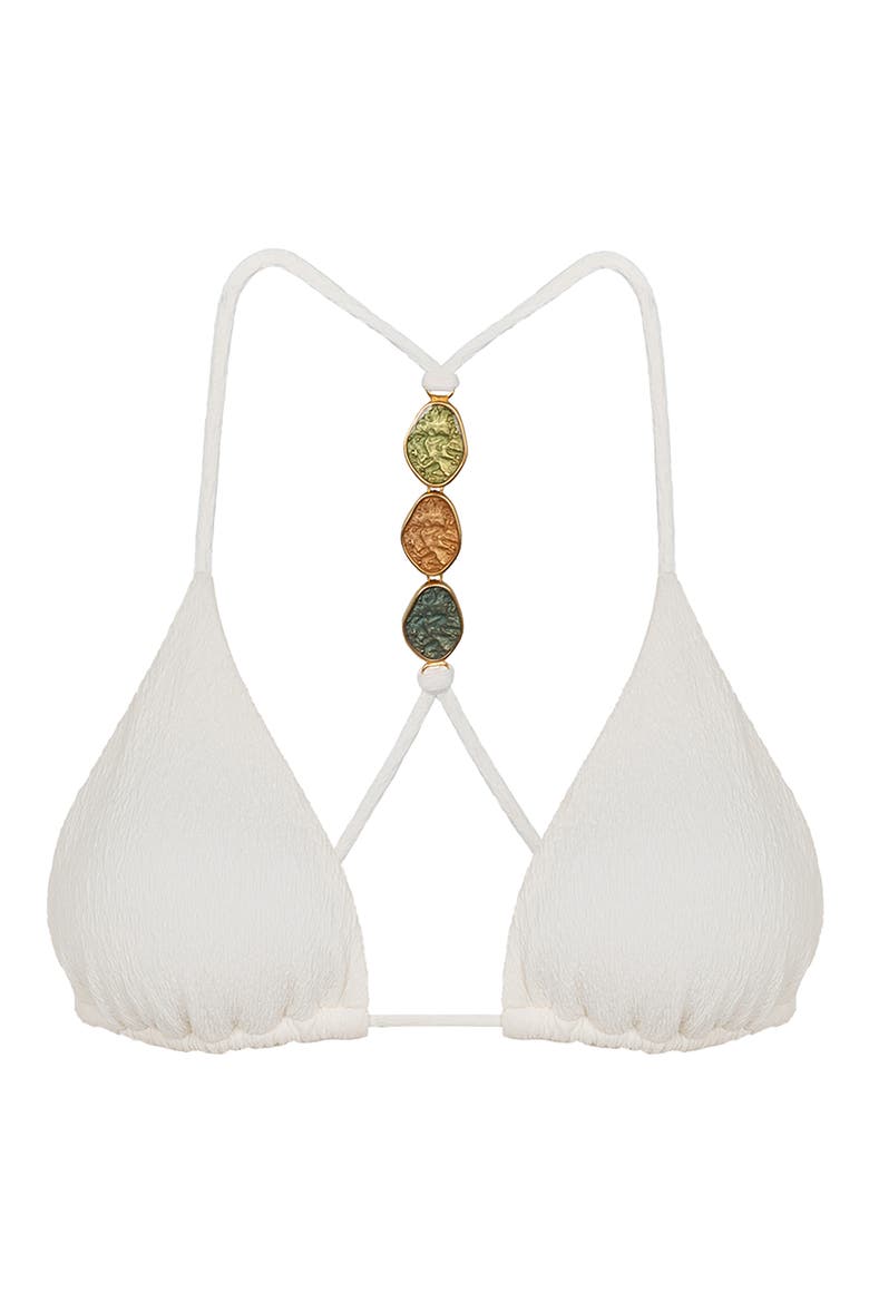 Petra T-Back Triangle Bikini Top, Alternate, color, WHITE