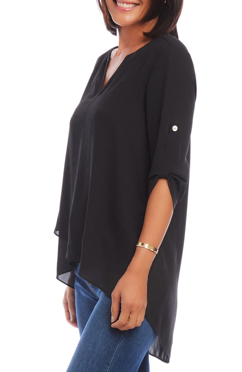 Karen Kane Asymmetric Faux Wrap Top, Alternate, color, 