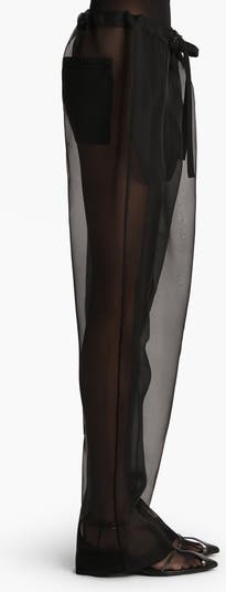 【送料無料】KHAITE トレントン シルク トラウザーズ Khaite Trenton Drawstring Sheer Pants | Neiman Marcus
