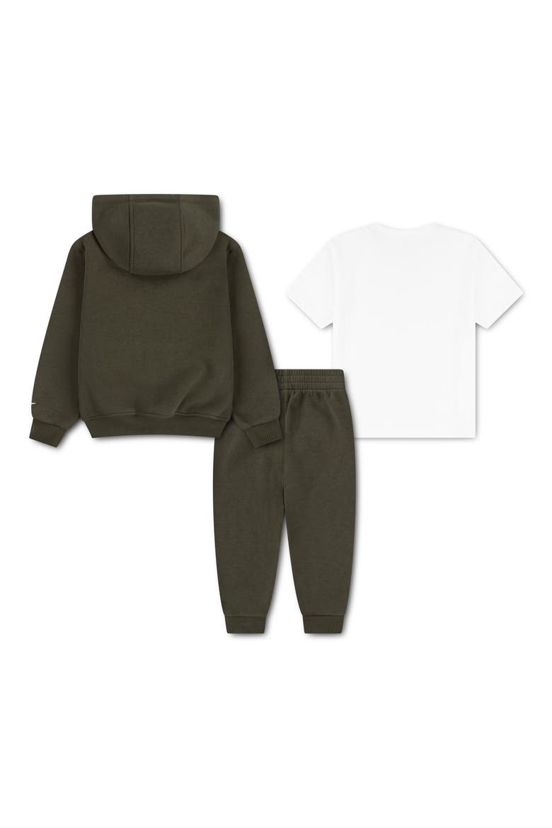 Kids' 3-Piece Hoodie, Tee & Pants Set, Alternate, color, CARGO KHAKI