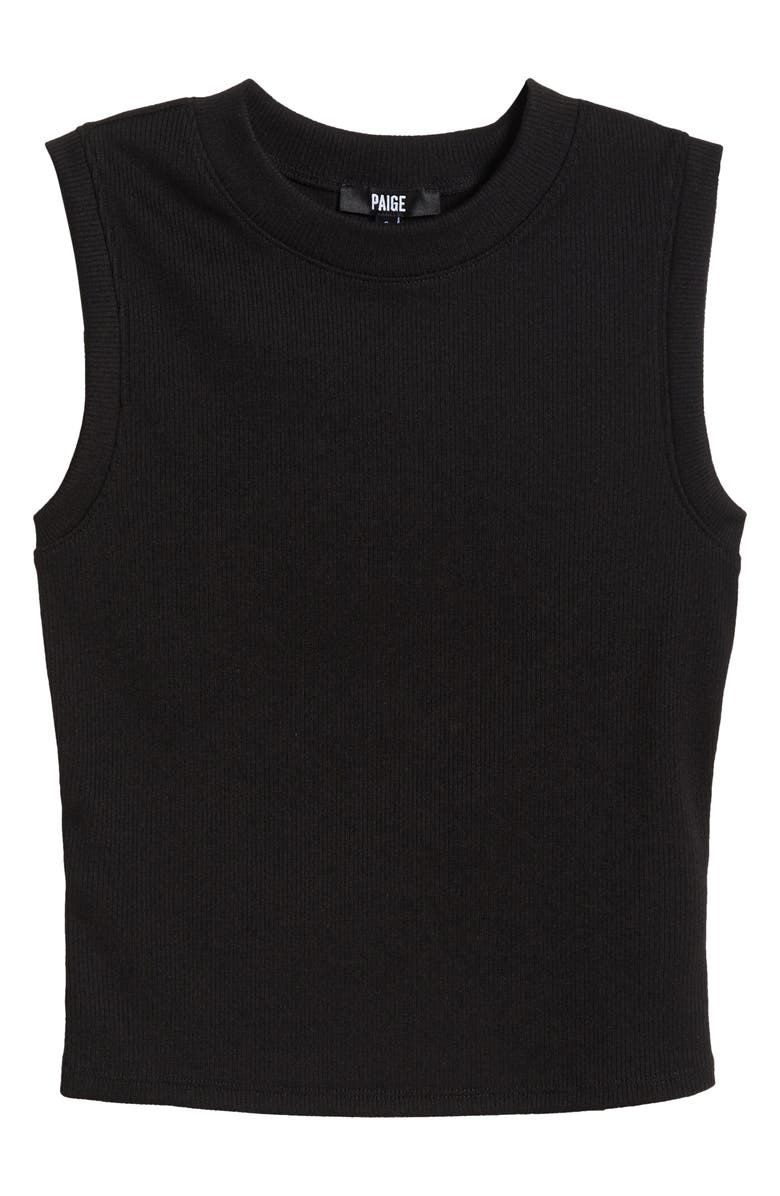 PAIGE Mollie Rib Tank, Alternate, color, Black