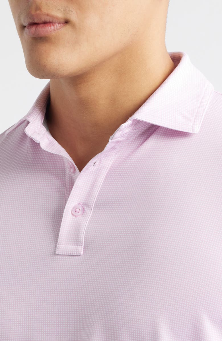 Johnston & Murphy XC+<sup>™</sup> Ace Micropattern Performance Golf Polo, Alternate, color, Pink/ White Gingham