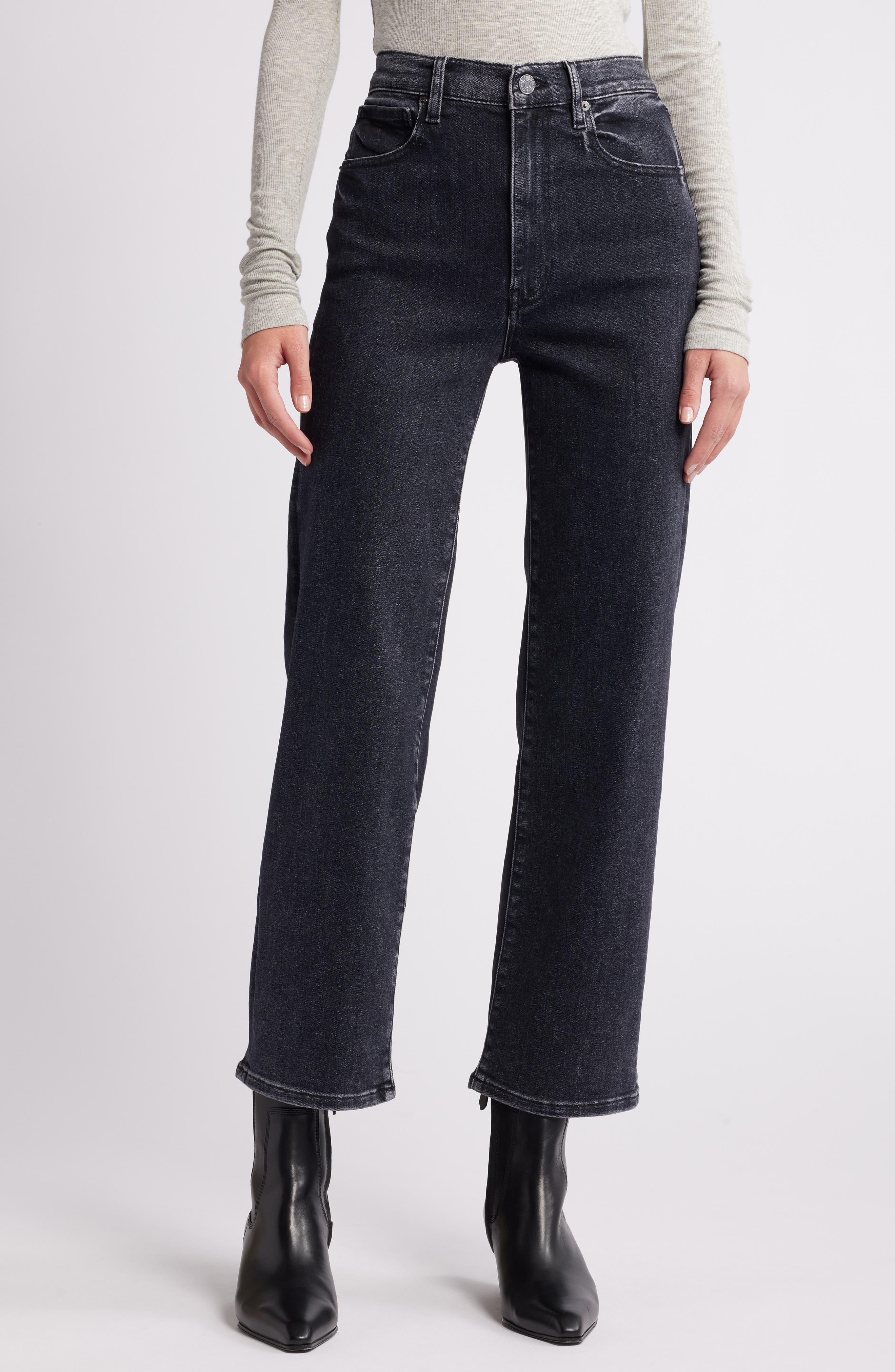 FRAME Le Sleek High Waist Ankle Straight Leg Jeans
