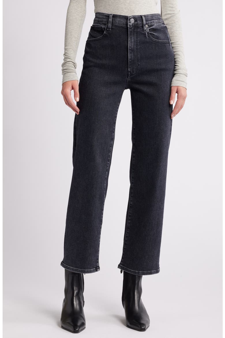 Le Sleek High Waist Ankle Straight Leg Jeans, Main, color, RADIO