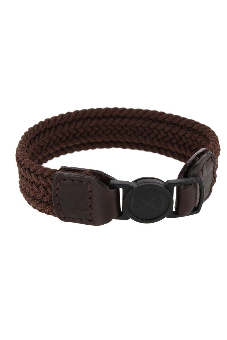 Brody 18mm Solid Color Braided Golf Bracelet, Alternate, color, Brown