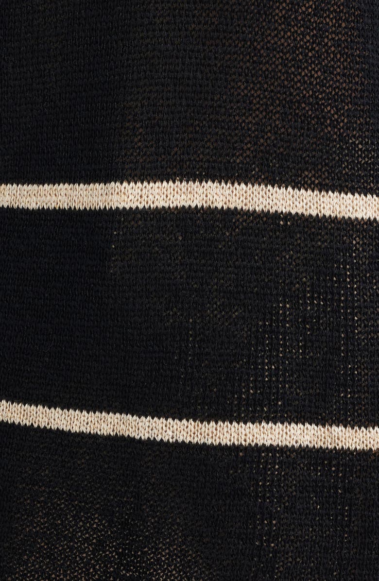 Rails Evangeline Stripe Cotton & Linen Blend Sweater, Alternate, color, Black Linen Stripe