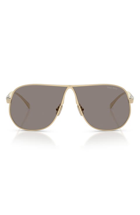 66mm Oversize Pilot Sunglasses