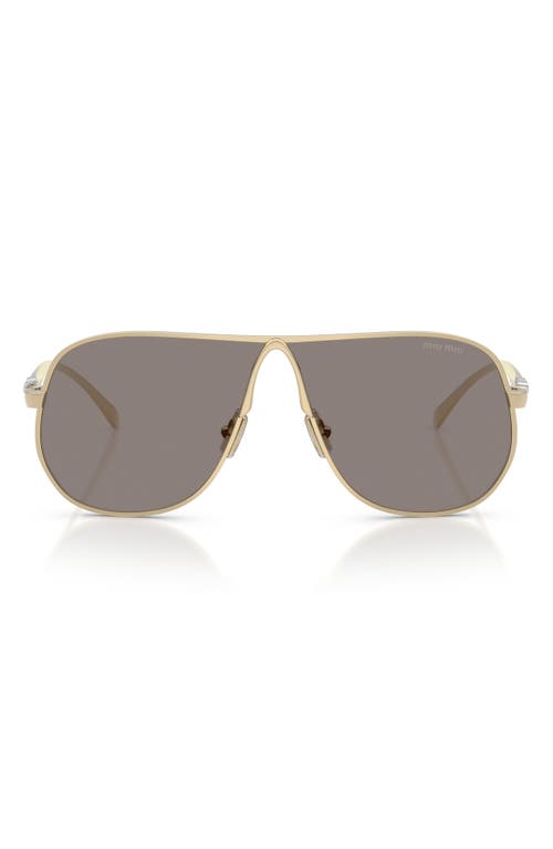Miu Miu 66mm Oversize Pilot Sunglasses In Gold