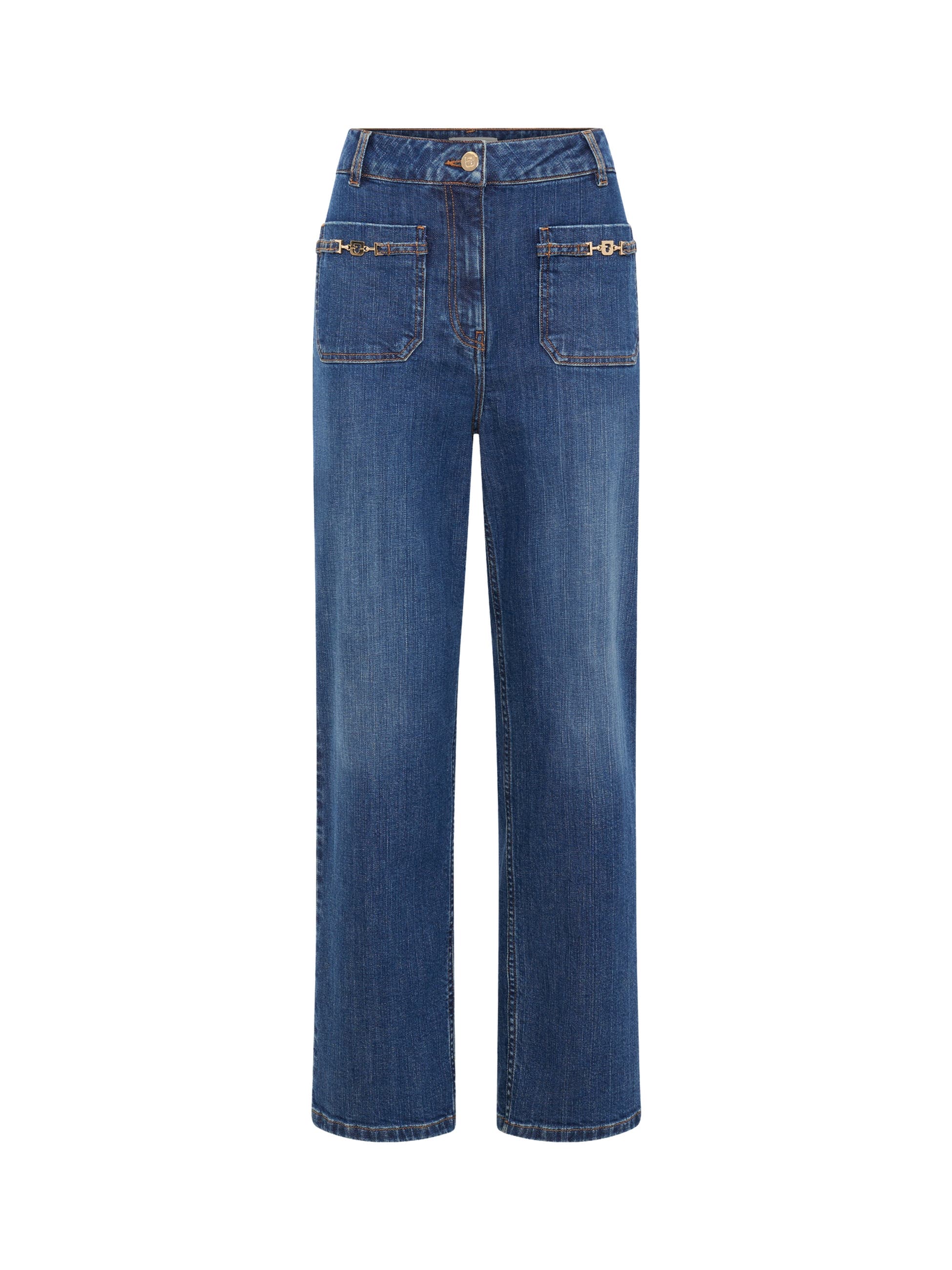 Arlina Monogram Pocket Detail Jeans - image 2