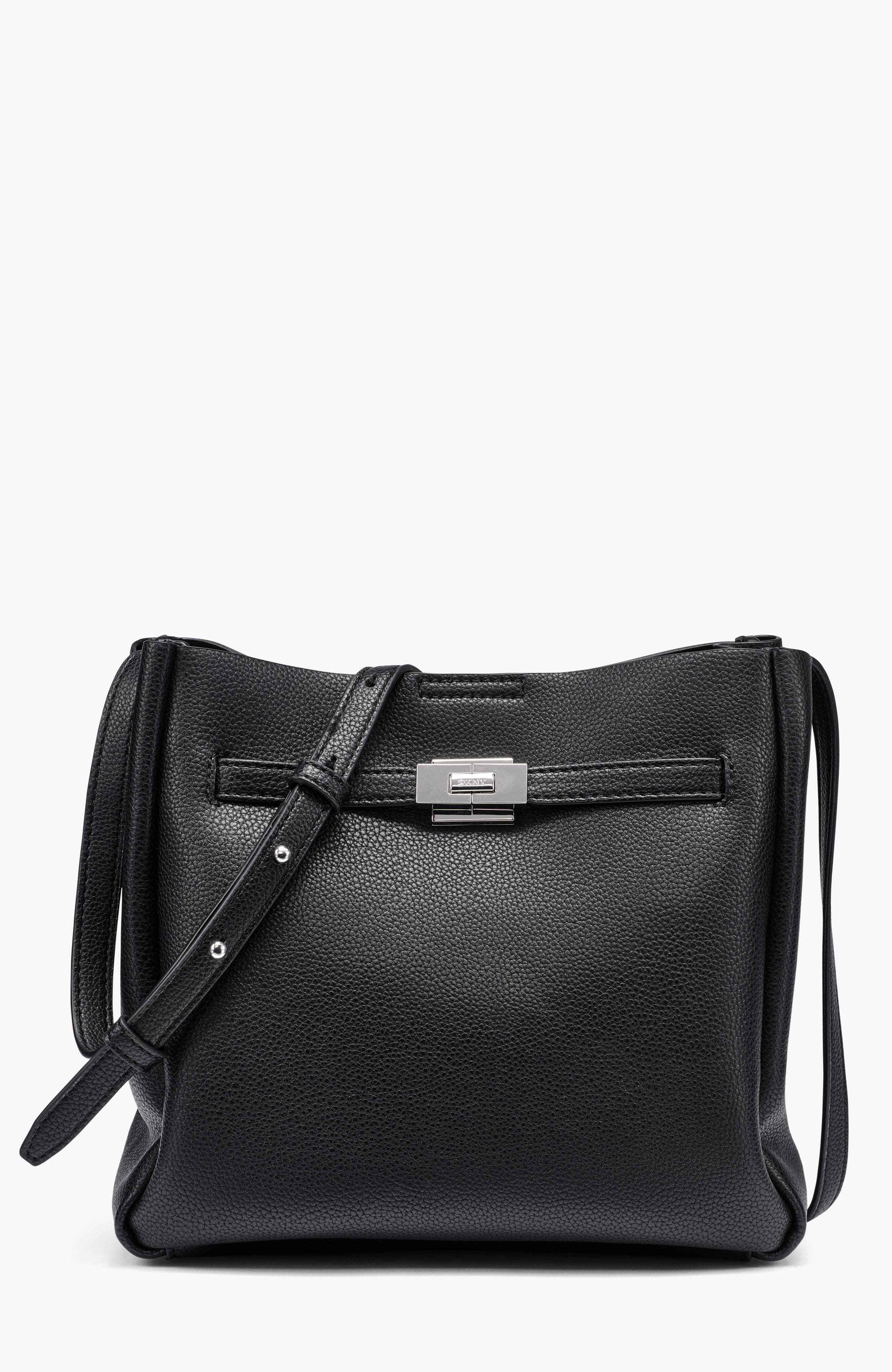 DKNY Bryar Crossbody, Main, color, Black/Silver