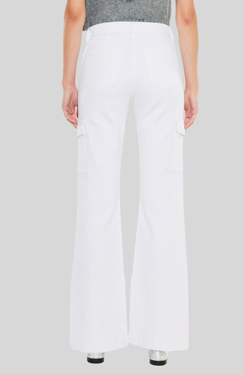 Kancan Marilyn High Rise Wide Flare Jeans In Multi