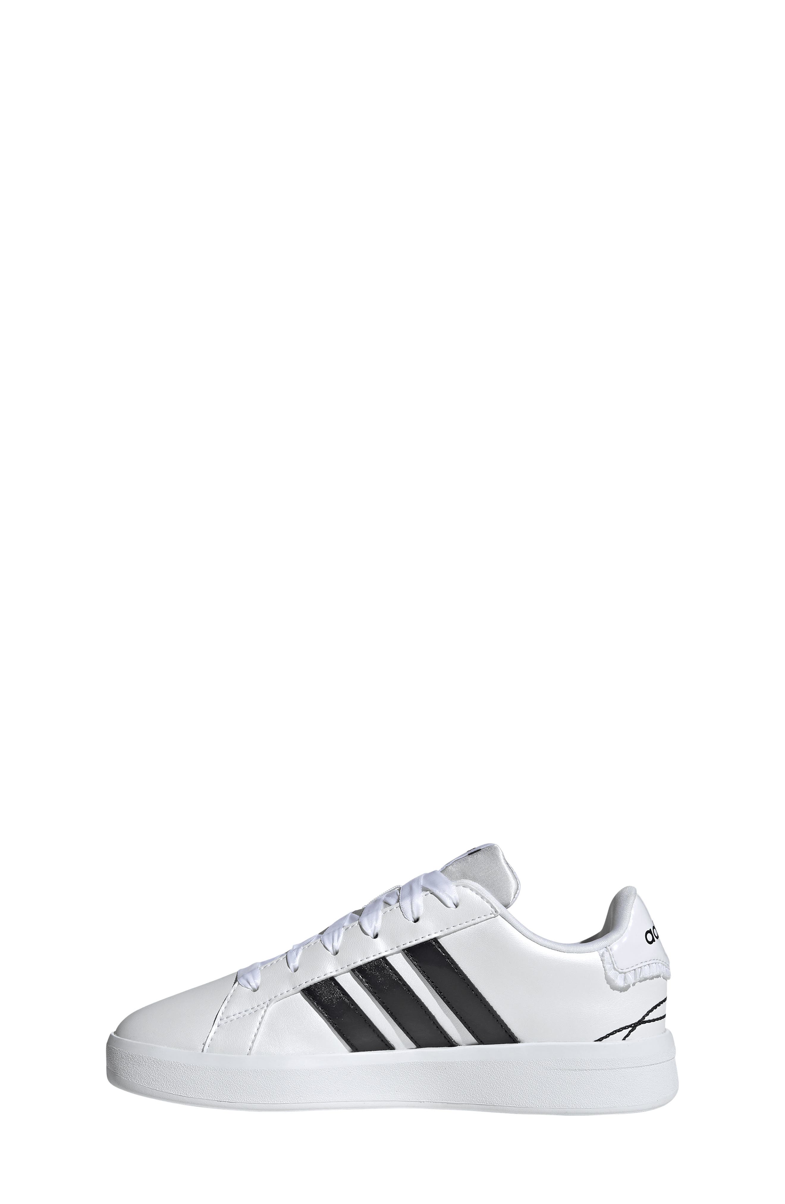 Kids' Grand Court 3.0 Sneaker, Alternate, color, WHITE/ CORE BLACK/ YELLOW