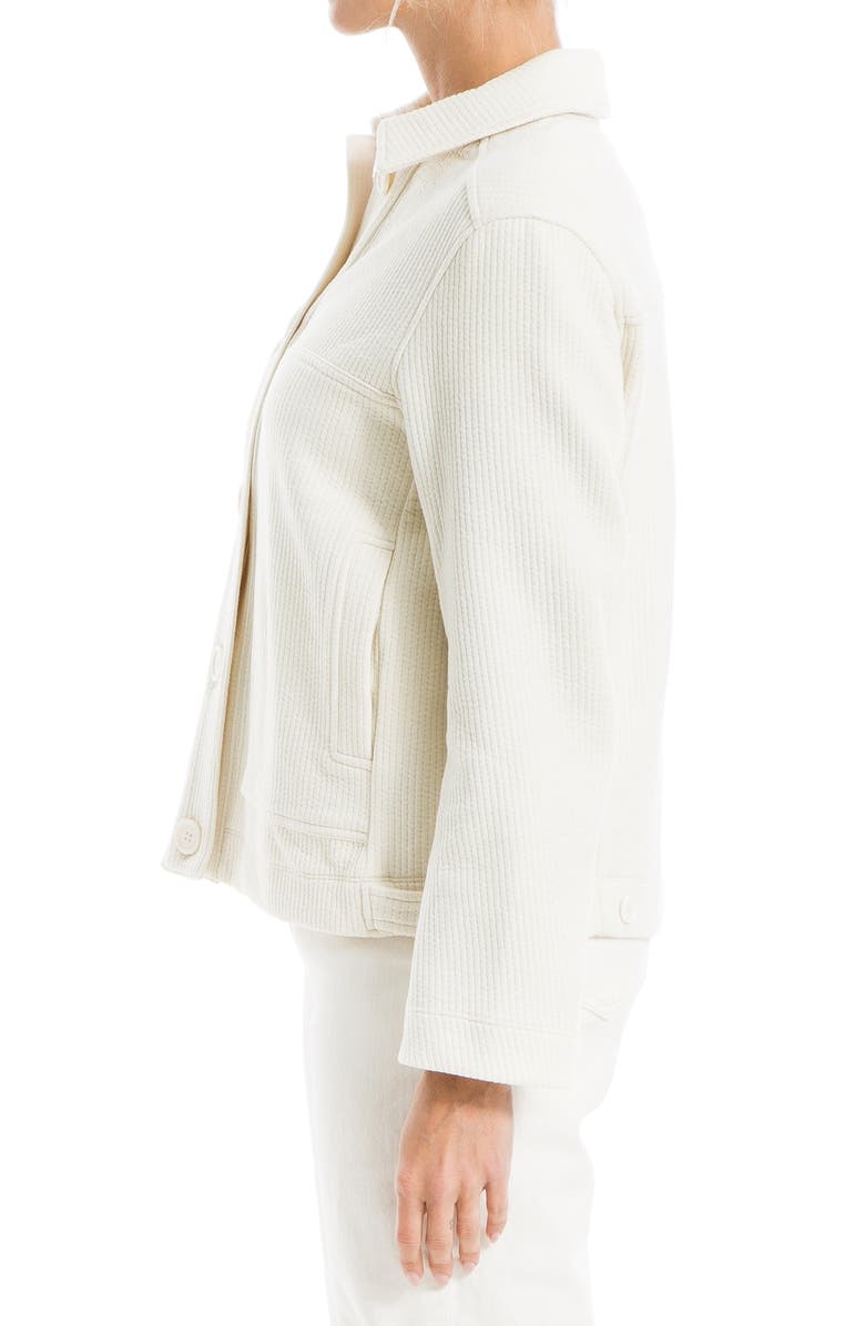 MAX STUDIO Ribbed Crop Shirt Jacket, Alternate, color, Ecru