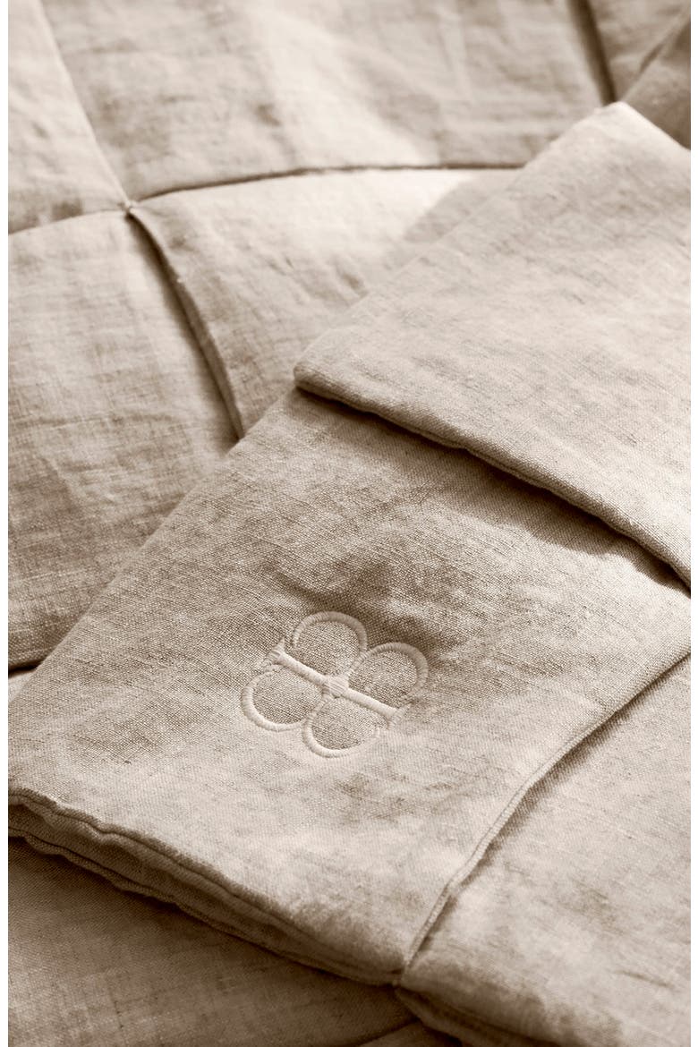 Icon Woven Linen Bed Runner, Alternate, color, MELANGE NATURAL