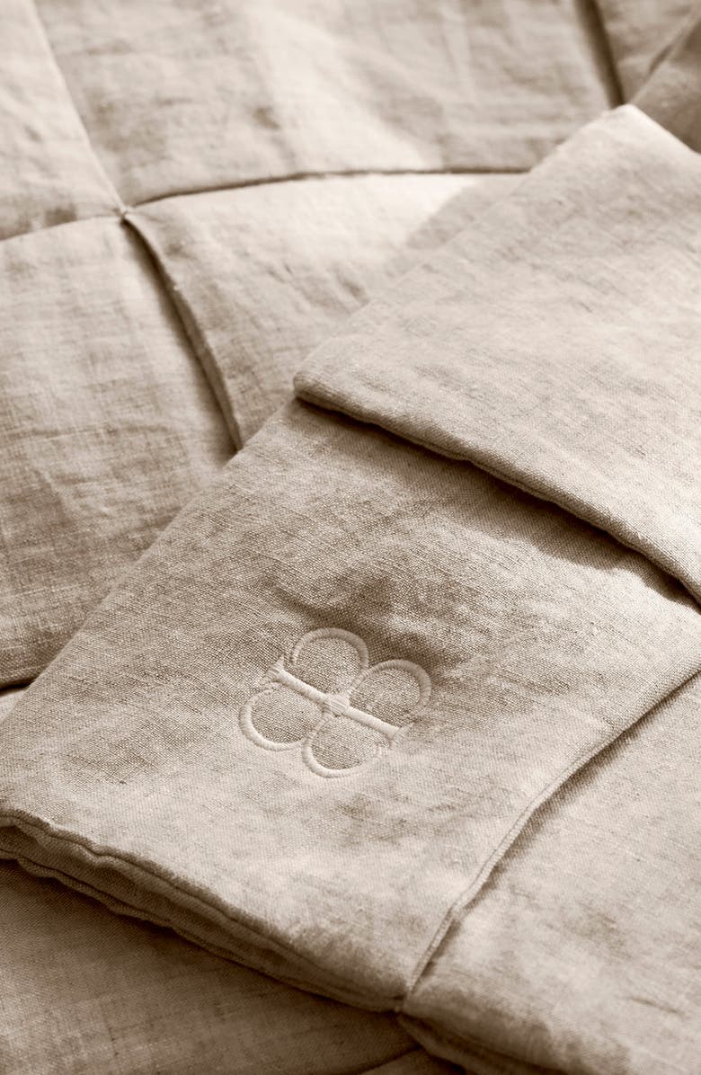 Boll & Branch Icon Woven Linen Bed Runner, Alternate, color, Melange Natural