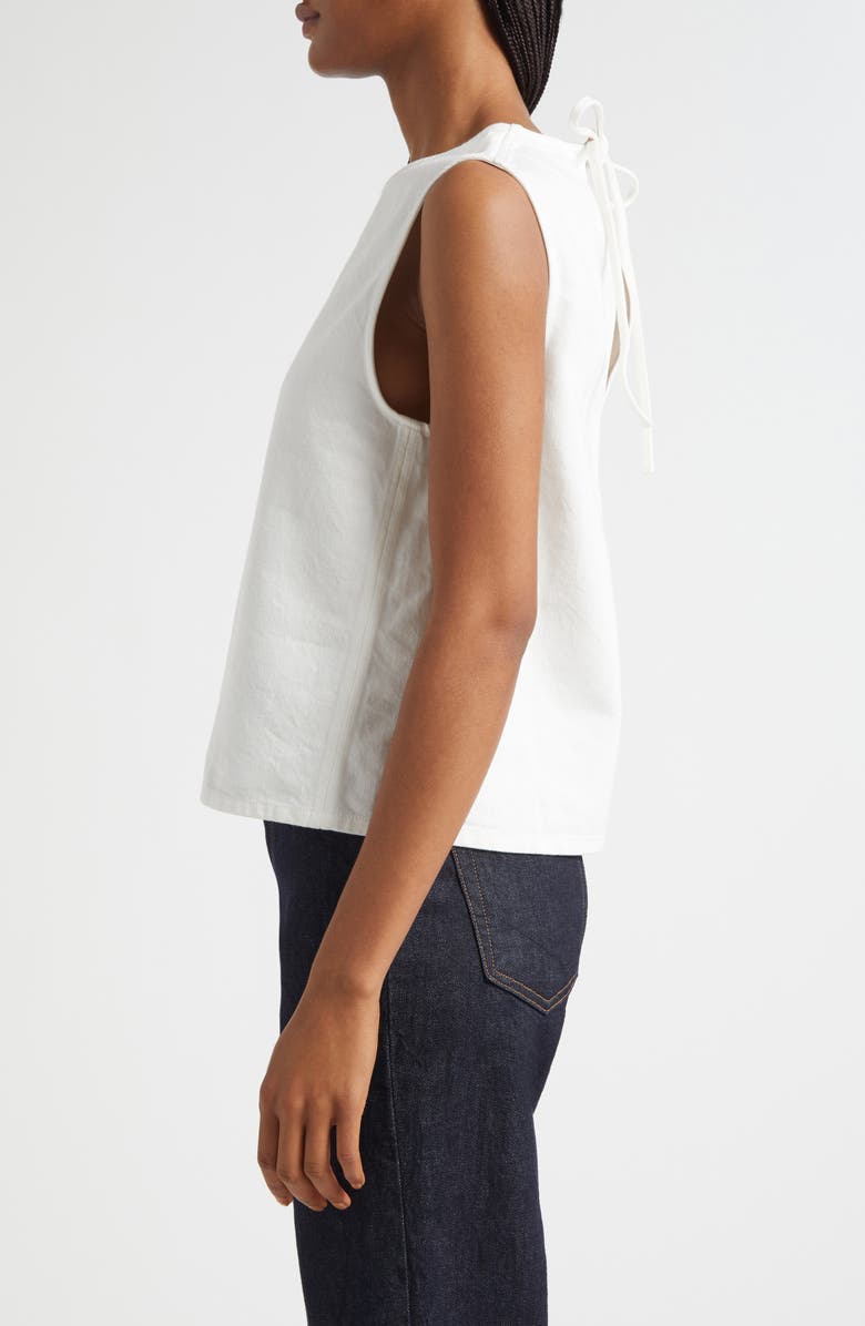 COS A-Line Denim Sleeveless Top, Alternate, color, White