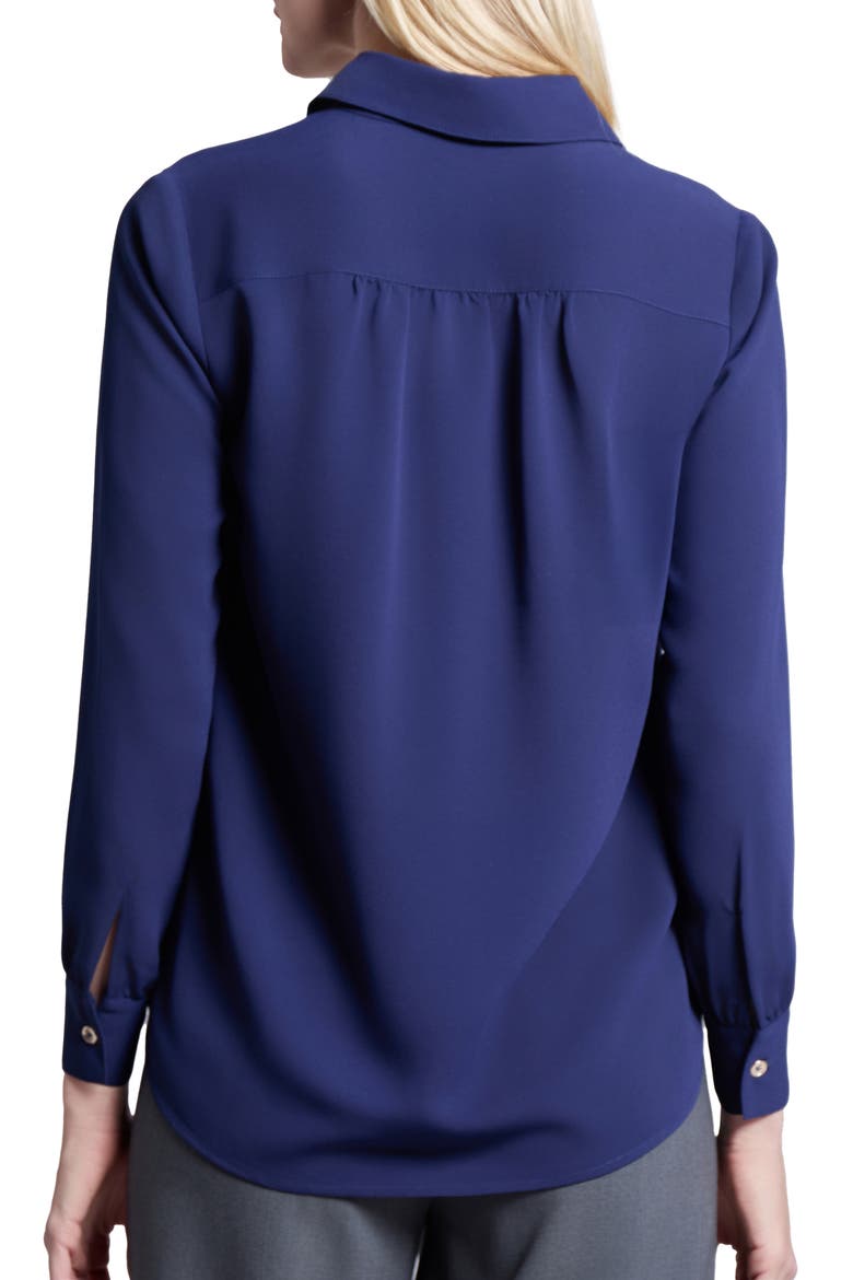 Side Button Popover Tunic Top, Alternate, color, PACIFIC NAVY
