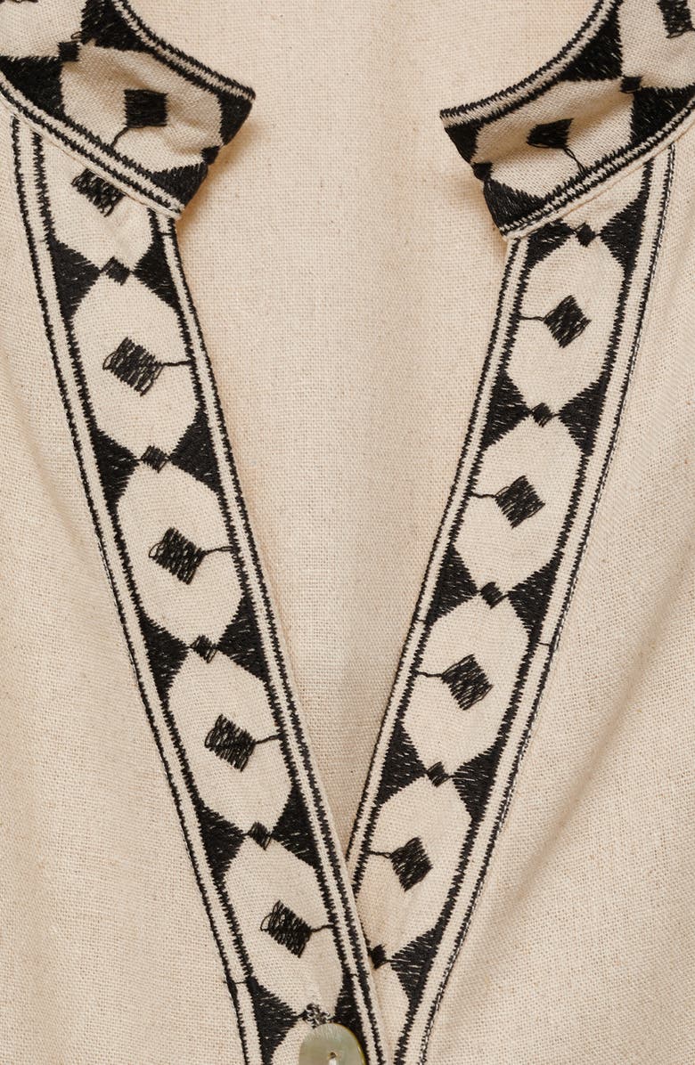 MANGO Long Sleeve Cotton Shirtdress, Alternate, color, Beige