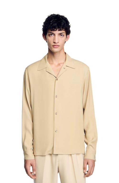 Sandro Floaty Shirt In Sand.