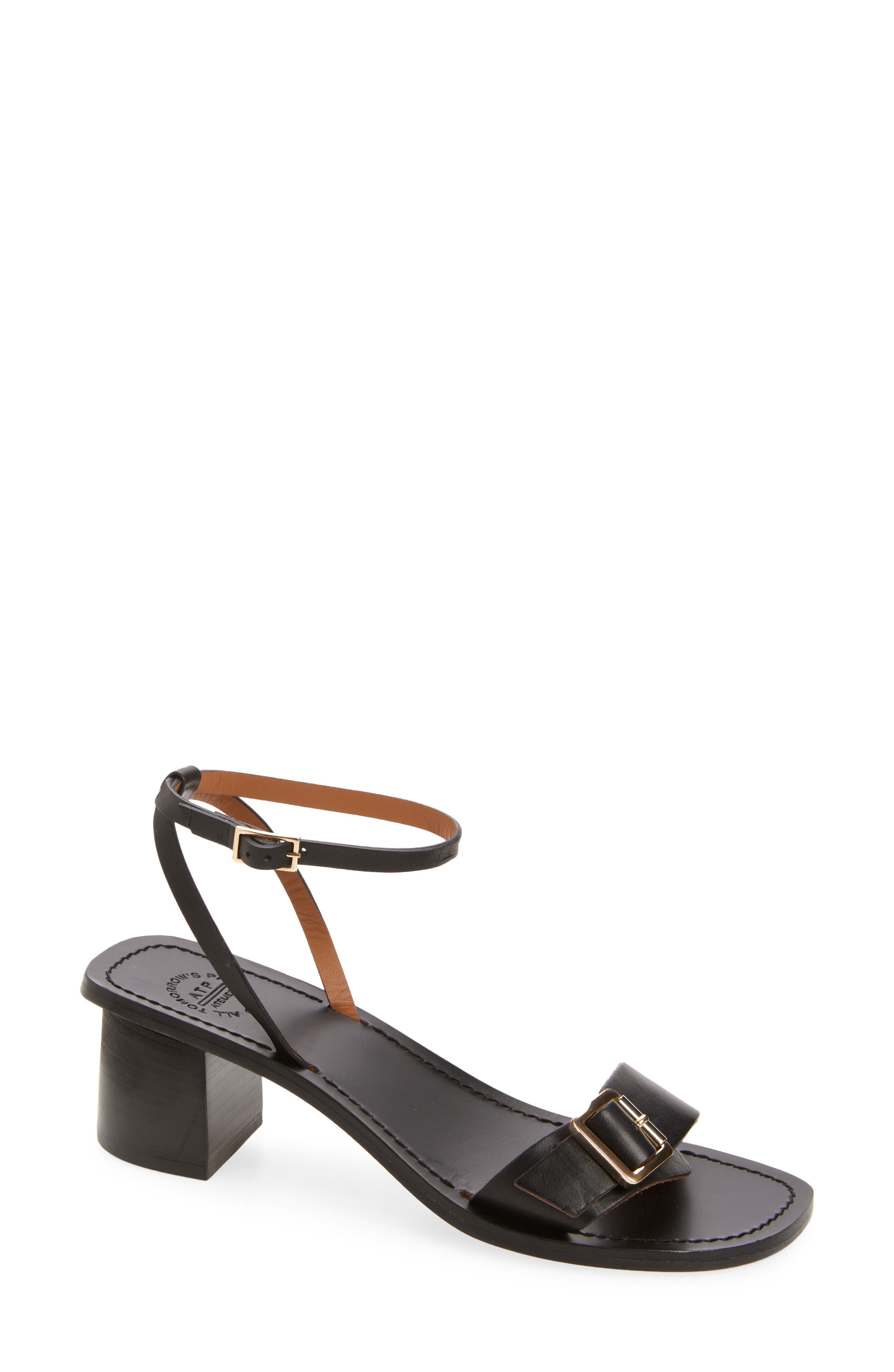 ATP ATELIER Mori Ankle Strap Sandal, Main, color, Black