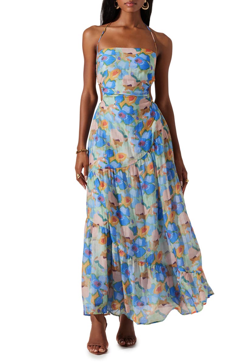 ASTR the Label Miaka Floral Print Maxi Dress, Main, color, 