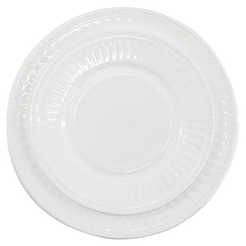 Gibson Ultra Swanton Arch 12 Piece Break-resistant Opal Glass Dinnerware Set In White