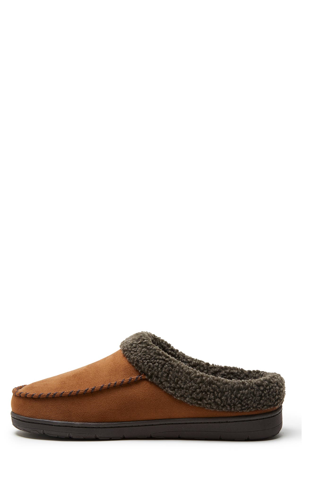 Brendan Microfiber Faux Fur Lined Clog Slipper, Alternate, color, CHESTNUT