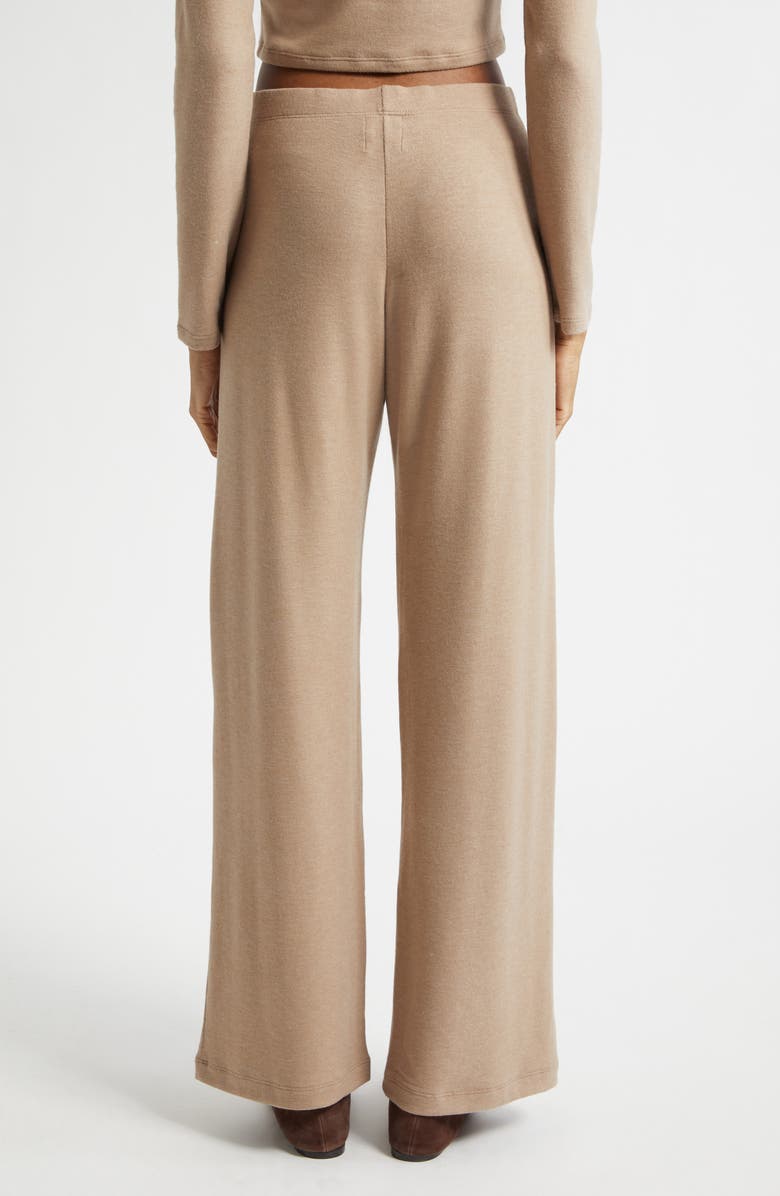 LESET Lauren Wide Leg Knit Pants, Alternate, color, Sable