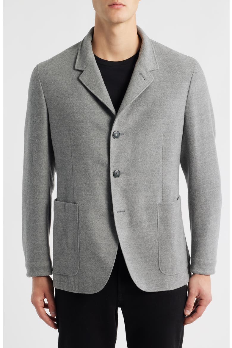 Nuvola Regular Fit Heathered Grey Felted Wool Sport Coat, Alternate, color, LIGHT GREY