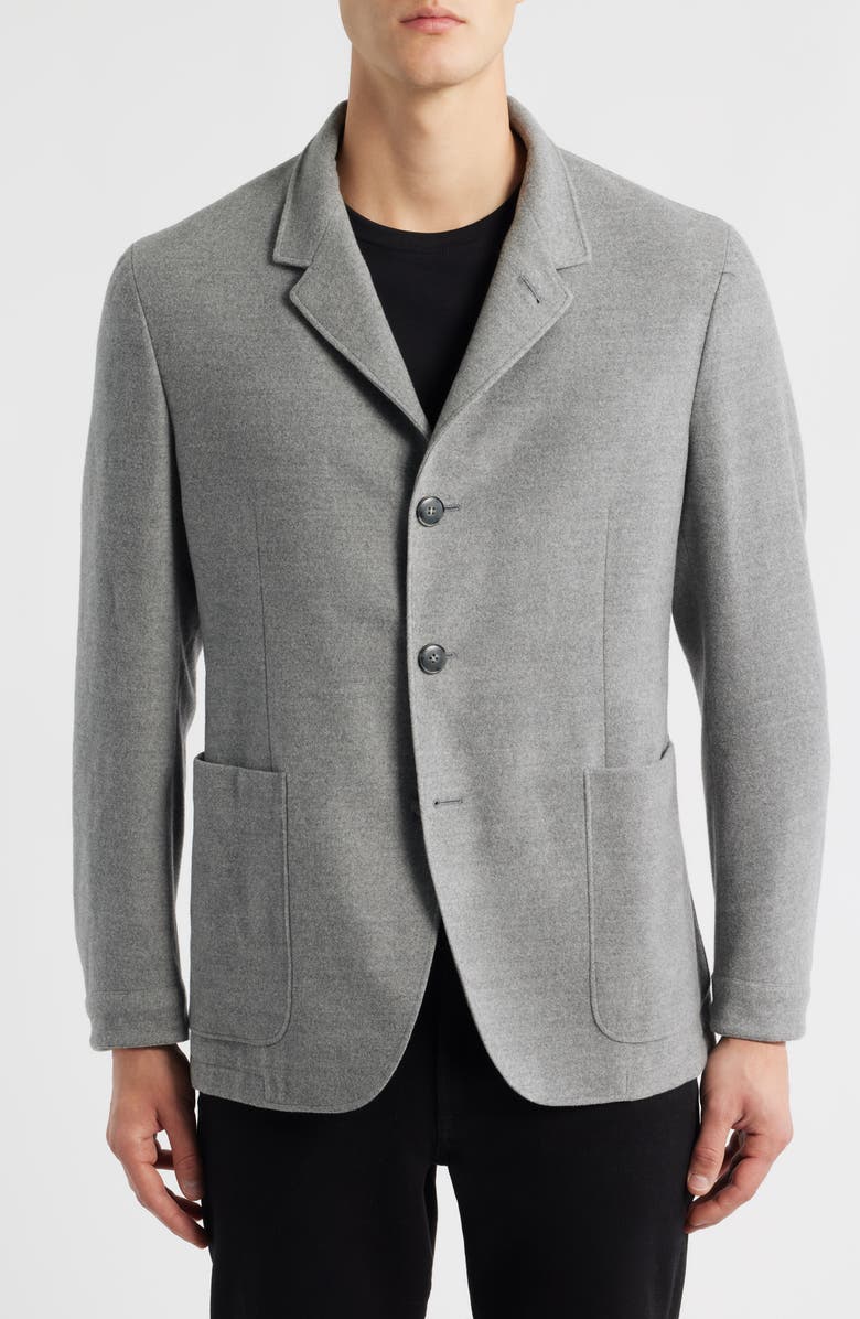 Canali Nuvola Regular Fit Heathered Grey Felted Wool Sport Coat, Alternate, color, Light Grey