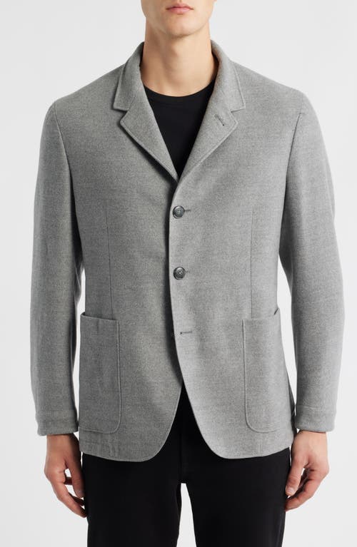 Canali Nuvola Regular Fit Heathered Grey Felted Wool Sport Coat In Gray