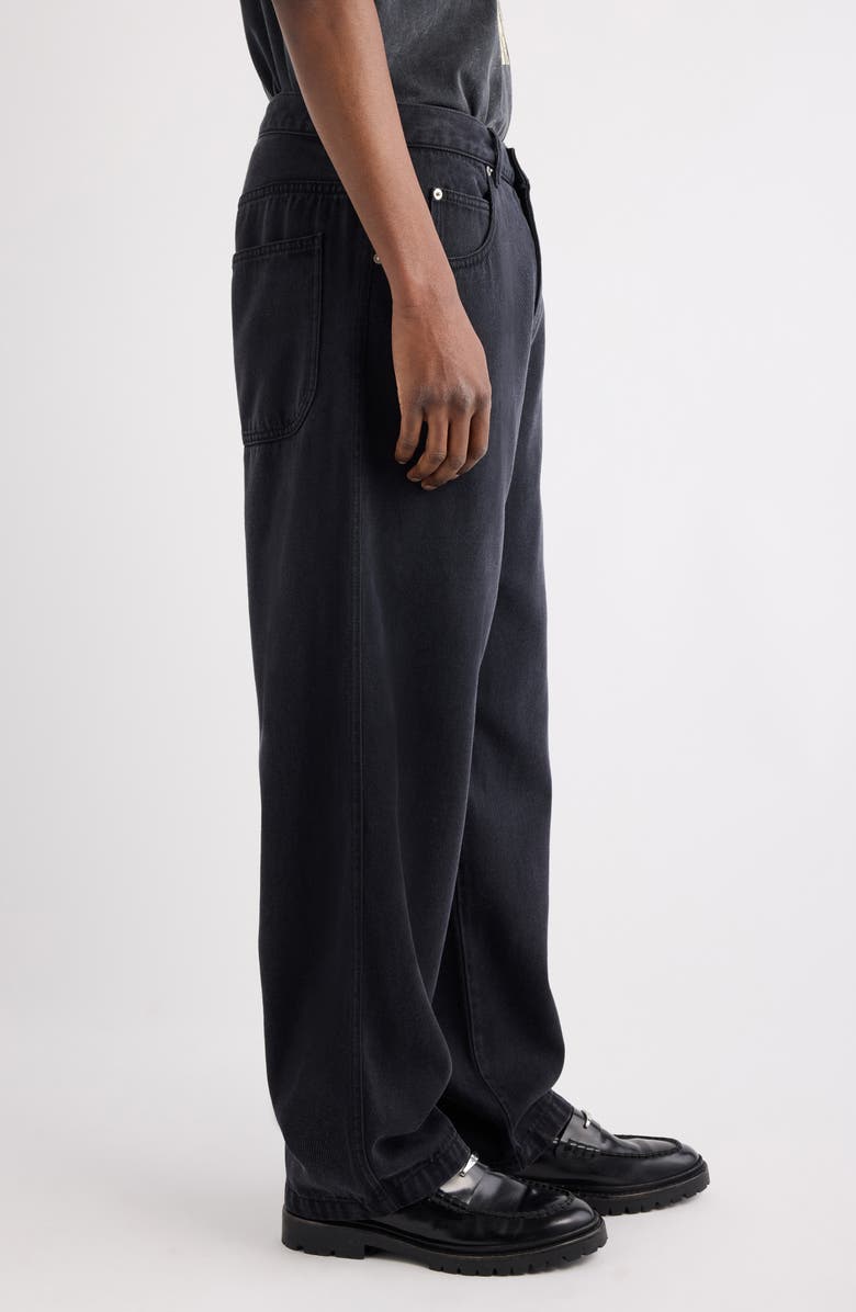 Isabel Marant Jenter Lyocell & Cotton Twill Carpenter Pants, Alternate, color, Faded Black